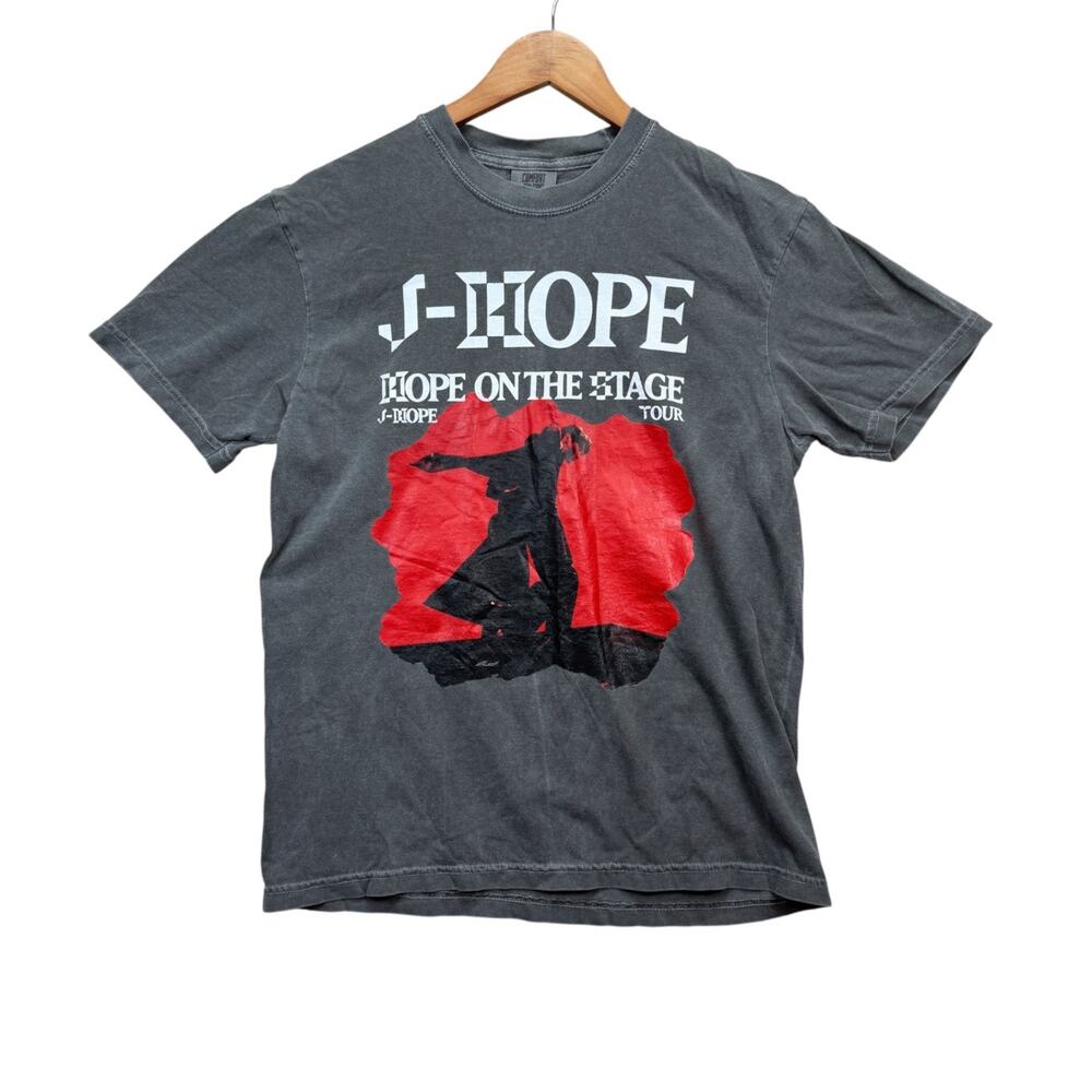 BTS J-Hope Hope on The Stage Tour Hobi Gray Chicago T-Shirt Tee sz M